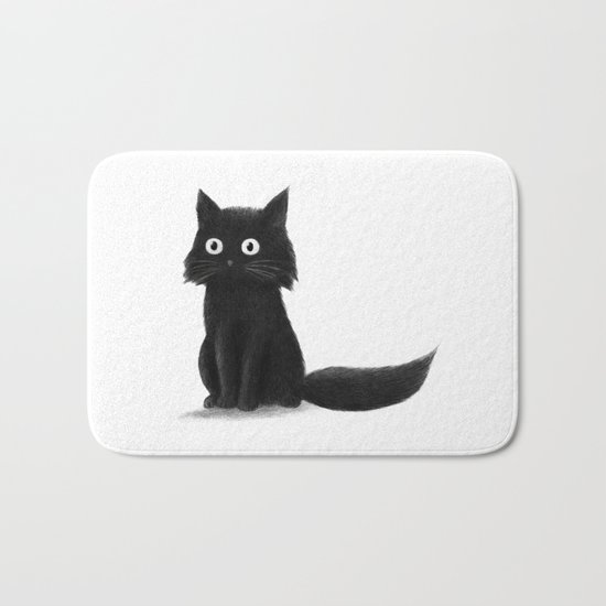 Sitting Cat (mono) Bath Mat