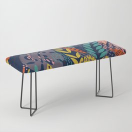 Exotic Tropical Floral Jungle Bench