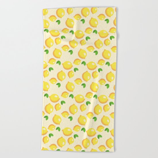 Lemon Pattern Beach Towel