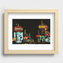 Vintage Vegas Strip Recessed Framed Print