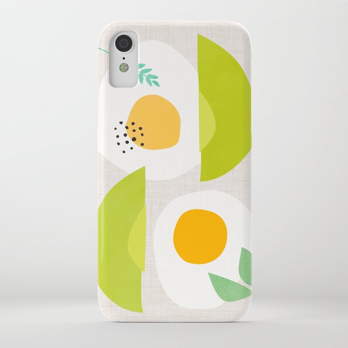 Minimal Avocado and Eggs iPhone Case