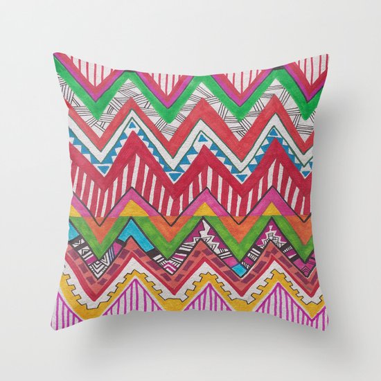 Peruvian Waves Throw Pillow