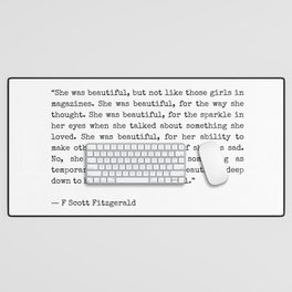 She Was Beautiful - F. Scott Fitzgerald Desk Mat