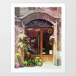 The Italian Flowershop Art Print