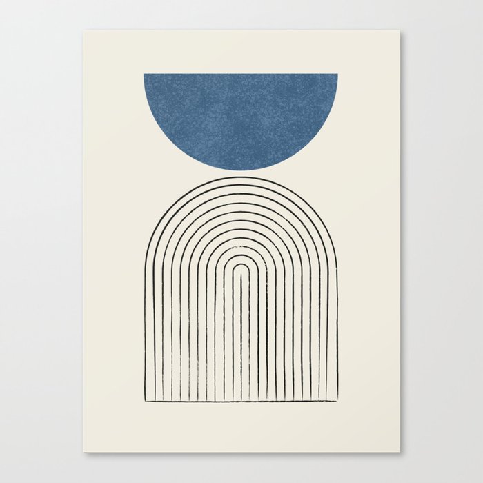 Arch Balance Blue Canvas Print