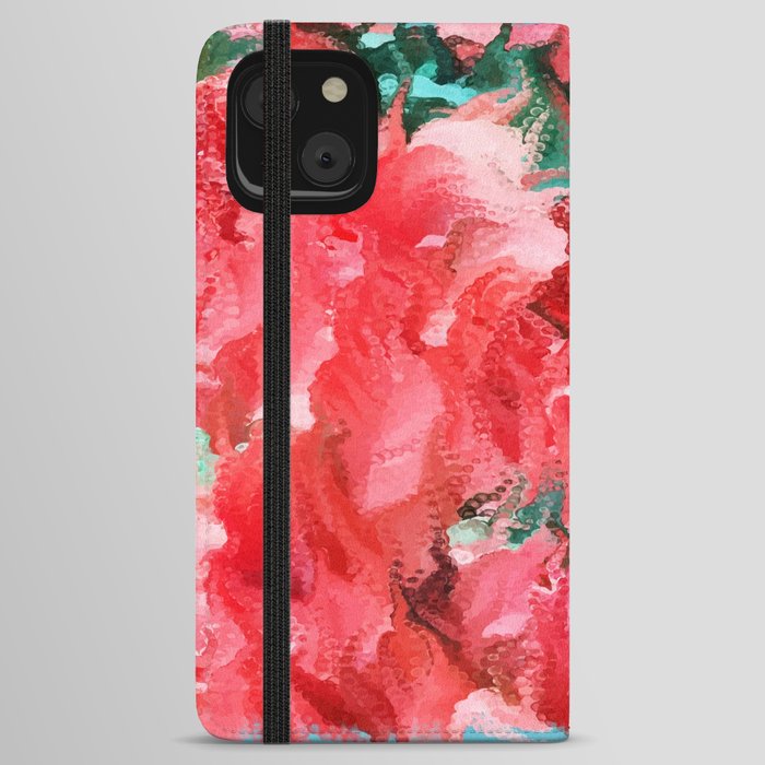 The Eternal Bloom of The Spirit | Botanical Floral Positivity | Digital Painting iPhone Wallet Case