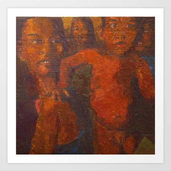 A WOMAN AND HER CHILD Art Print