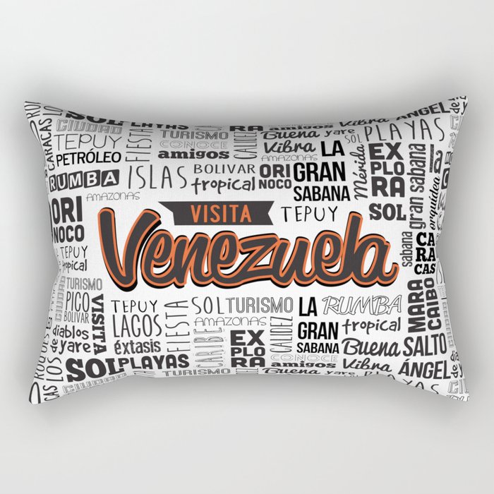 Venezuela Lettering Design Rectangular Pillow