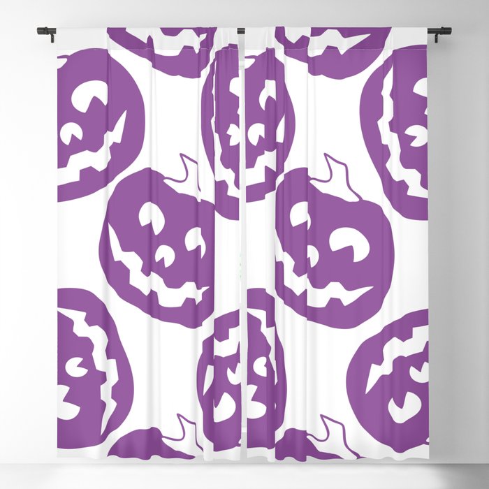 Seamless Pattern Silhouette Halloween Grimace Horror 05 Blackout Curtain