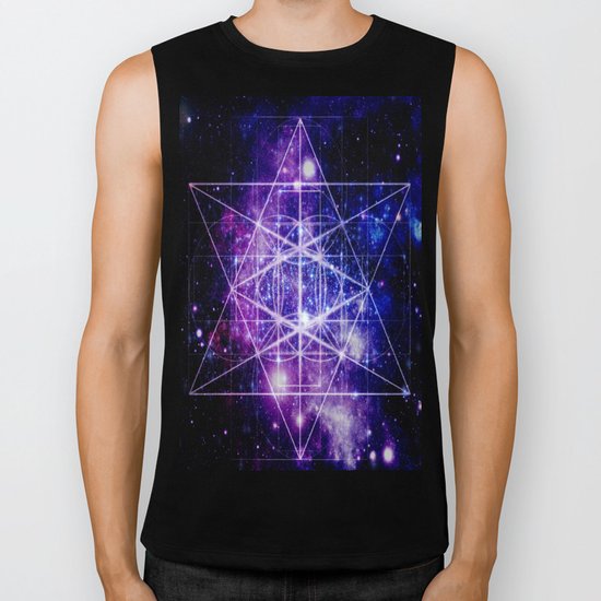 Flower of Life : Sacred Geometry Biker Tank