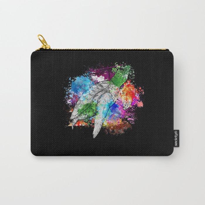 Turtle Relaxed Chilling Sea Ocean Beach Carry-All Pouch