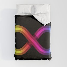Neurodiversity Symbol - Rainbow Spectrum Infinity Knot Duvet Cover