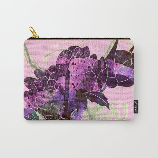 abstract bouquet pink purple Carry-All Pouch