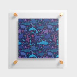 Under the Sea Silhouettes Floating Acrylic Print
