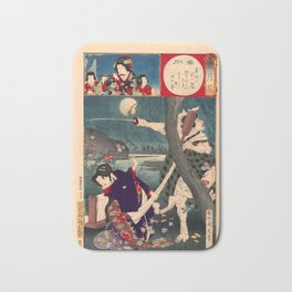 Princess Nadeshiko and the Robber Tsuchikuro (Toyohara Chikanobu) Bath Mat