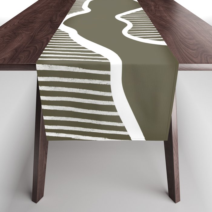 Abstract mountains line 20 Table Runner