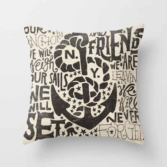 Anchors Aweigh Throw Pillow