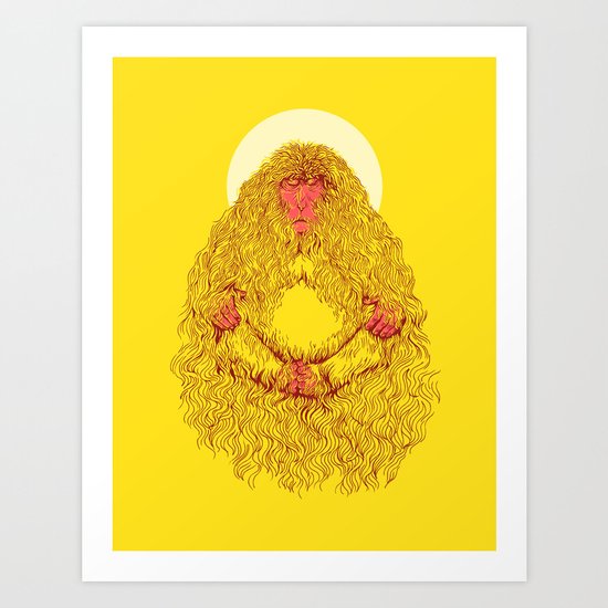 snow monk Art Print