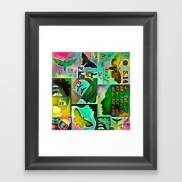 Inner Encryption series. Background of abstract organic forms, art textures and colors on subject of hidden meanings, sacred life, drama, poetry, mysticism and art. Framed Art Print