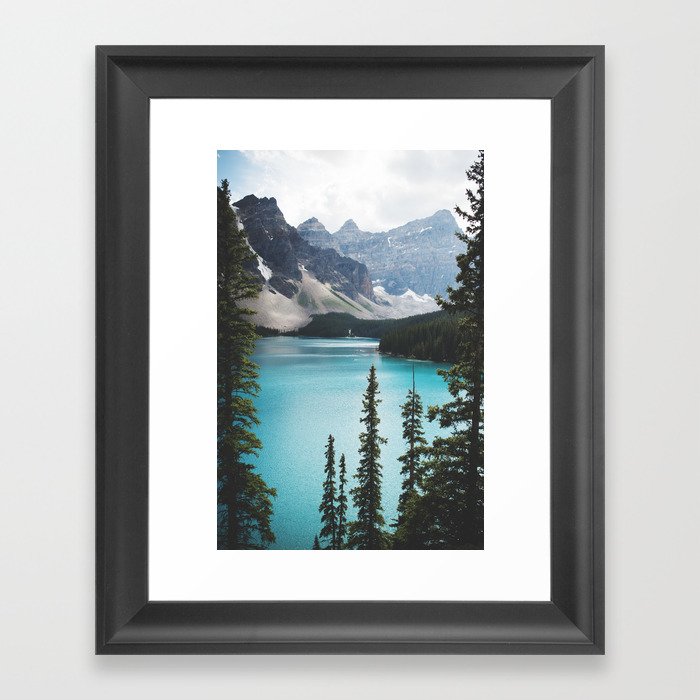 • lake moraine • Framed Art Print