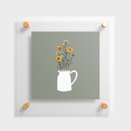 Field Flowers In A White Vase Floating Acrylic Print