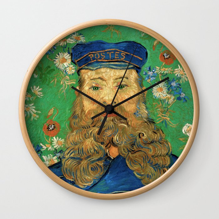 Portrait of Joseph Roulin by Vincent Van Gogh, 1889 Wall Clock