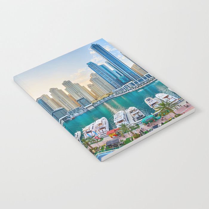 Dubai modern skyscrapers Corniche Notebook