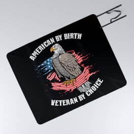American By Birth Veteran By Choice Picnic Blanket