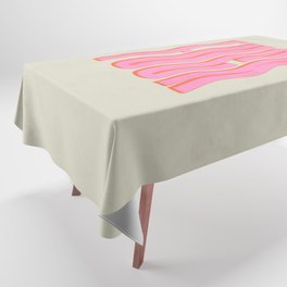 Favorite Word: Peach Wavy Edition Tablecloth | Typography, Words, Graphicdesign, Art, Girls, Bright, Curated, Bold, Vibes, Swear 