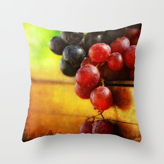 Autumn Grapes Throw Pillow