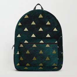 Golden Triangle Metal Pattern Backpack
