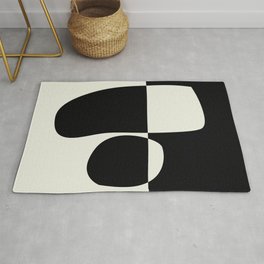 // Reverse 02 Rug | Matisse, Art, Contemporary, Illustration, Collage, Balance, White, Black And White, Curated, Graphicdesign 