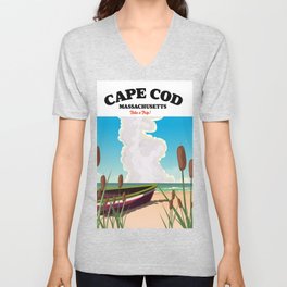 Cape Cod Massachusetts Beach poster V Neck T Shirt