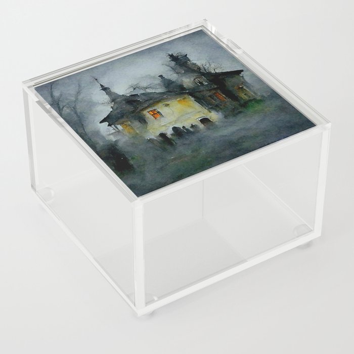 Haunted Graveyard House Acrylic Box