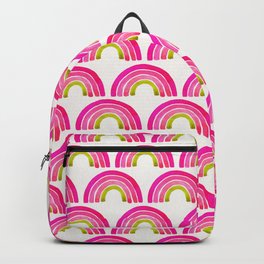 Rainbow Watercolor – Pink & Lime Backpack