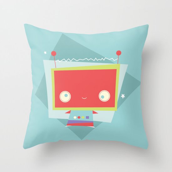 Robot Error! Throw Pillow