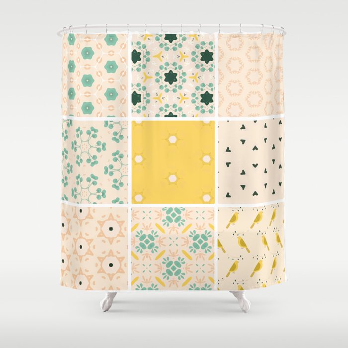 Quilt Shower Curtain By 83 Oranges, Quilt Shower Curtain Pattern