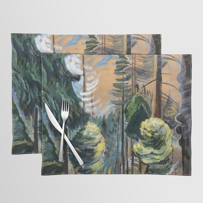 Emily Carr - Old Forest - Canada, Canadian Oil Painting - Group of Seven Placemat