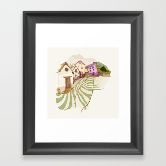 village Framed Art Print