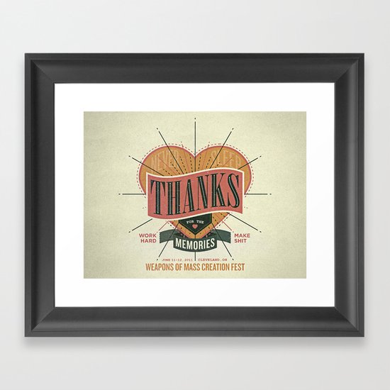 Thanks for the Memories Framed Art Print