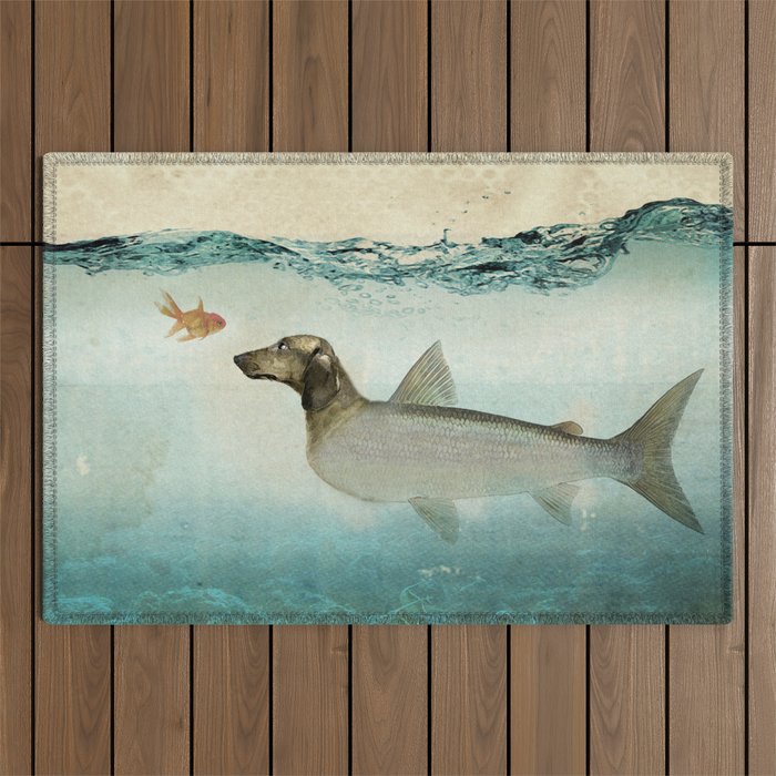 Dogfish goldfish Outdoor Rug