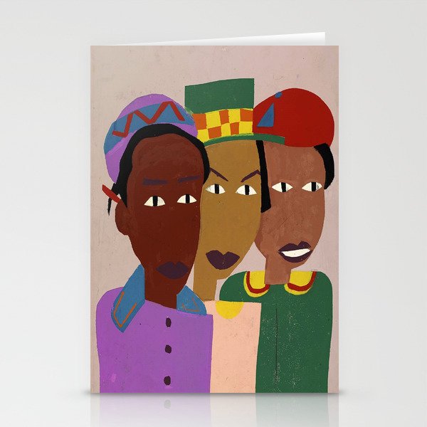 Three Friends by William H. Johnson Stationery Cards