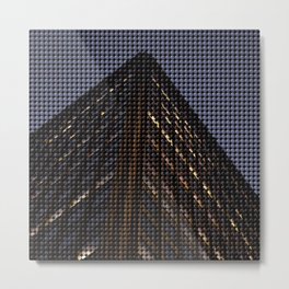 Building point Metal Print | Sunset, Purple, Building, Digital, Chill, Cool, Yellowaccent, Textural, Blues, Mosaic 