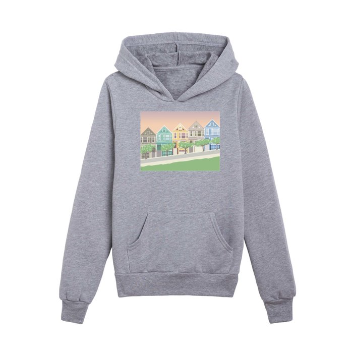 Painted Ladies, San Francisco, California Kids Pullover Hoodie