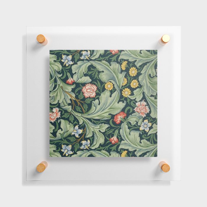 William Morris Leicester Herbaceous Italian Laurel Acanthus Textile Colorful Floral Pattern Floating Acrylic Print