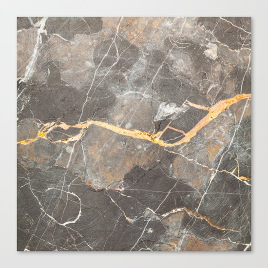 Grey Marble Canvas Print