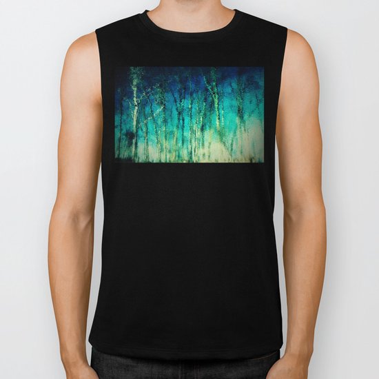 forest reflected Biker Tank