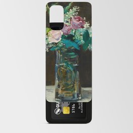 Vase of White Lilacs and Roses, 1883 by Edouard Manet Android Card Case