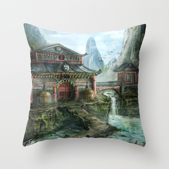 Giant Temple Throw Pillow