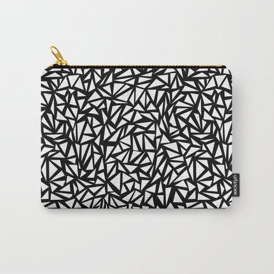 Try Me - memphis modern black and white minimal angular geometric triangle fun 1980s retro Carry-All Pouch